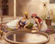 Reclining Odalisques by a Reflecting Pool - 法比奥·法比